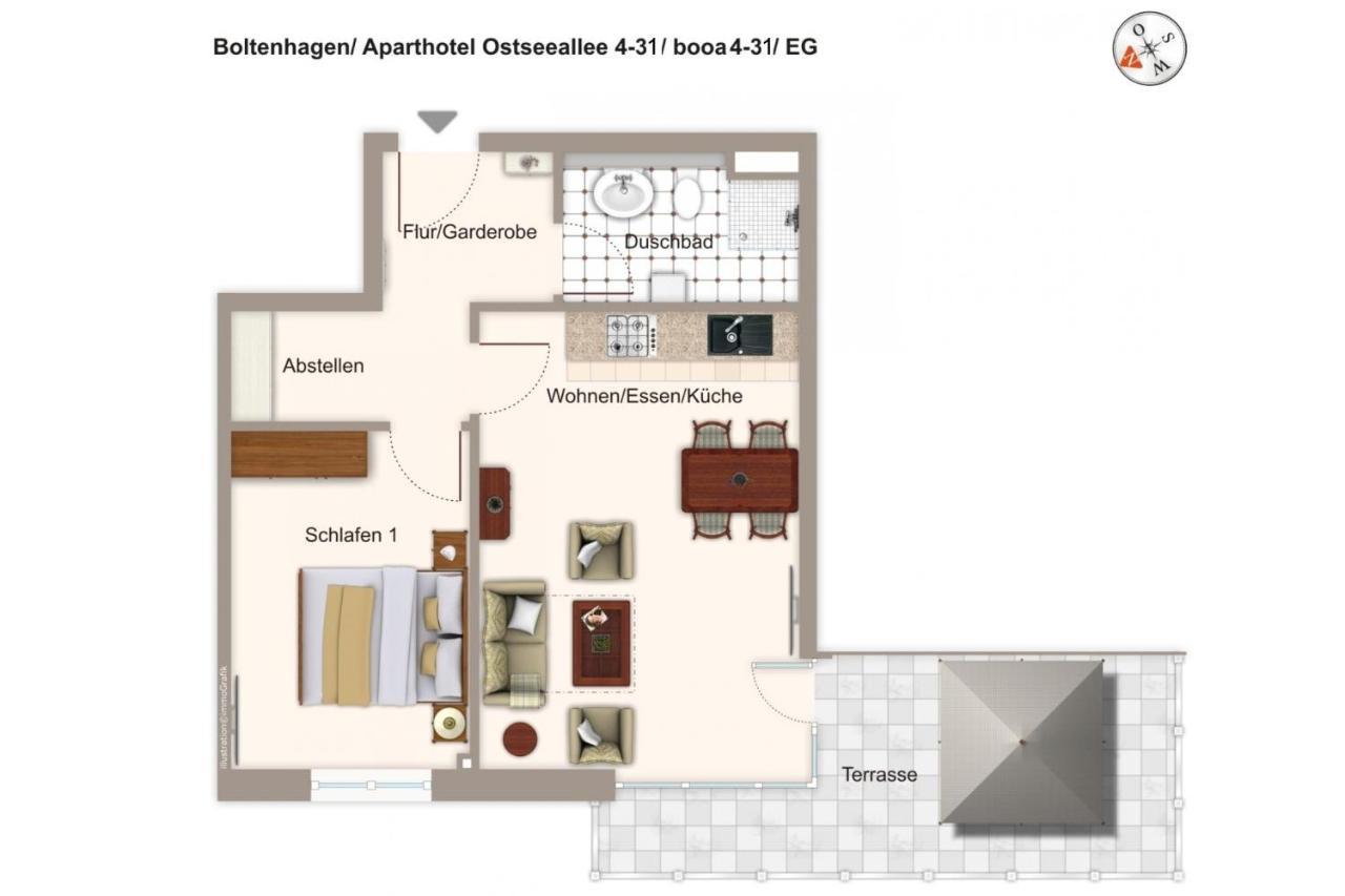 Aparthotel Ostseeallee Aparthotel Ostseeallee 4-31 Boltenhagen  Buitenkant foto